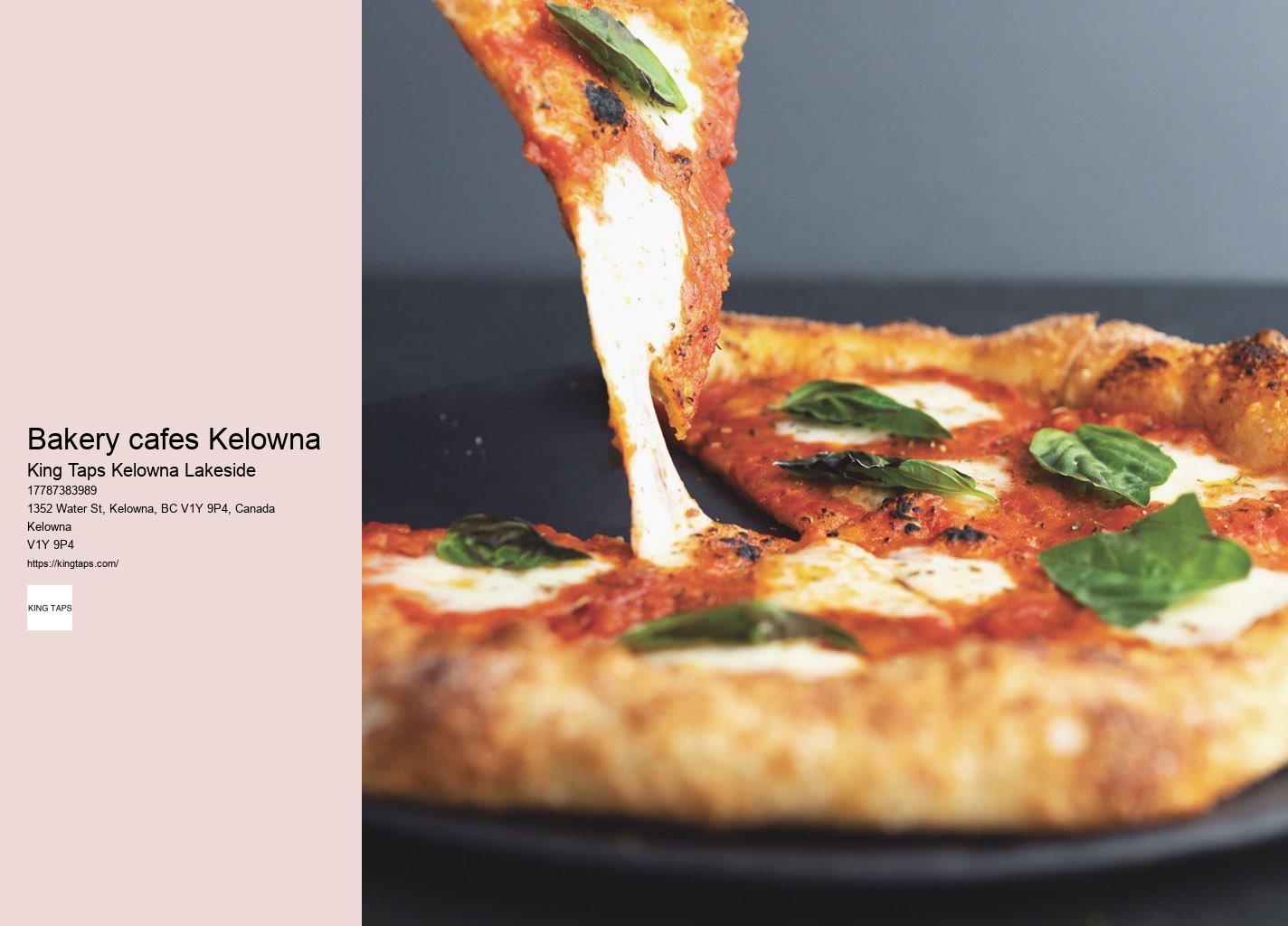 Lakeside dining with artisan pizzas Kelowna