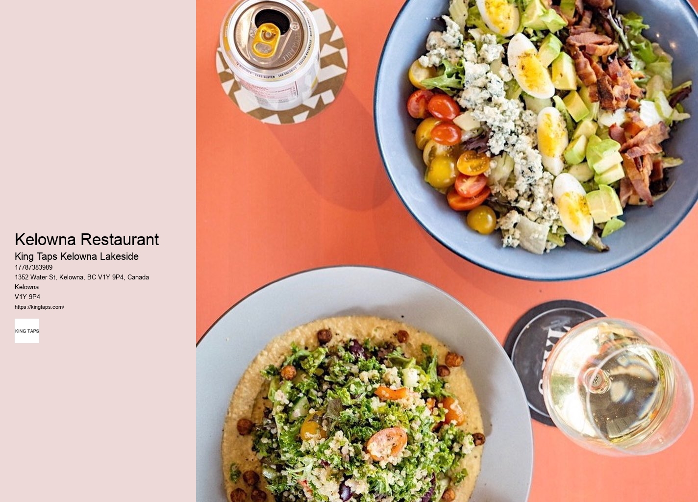 Kelowna lakeside dining with vegetarian options