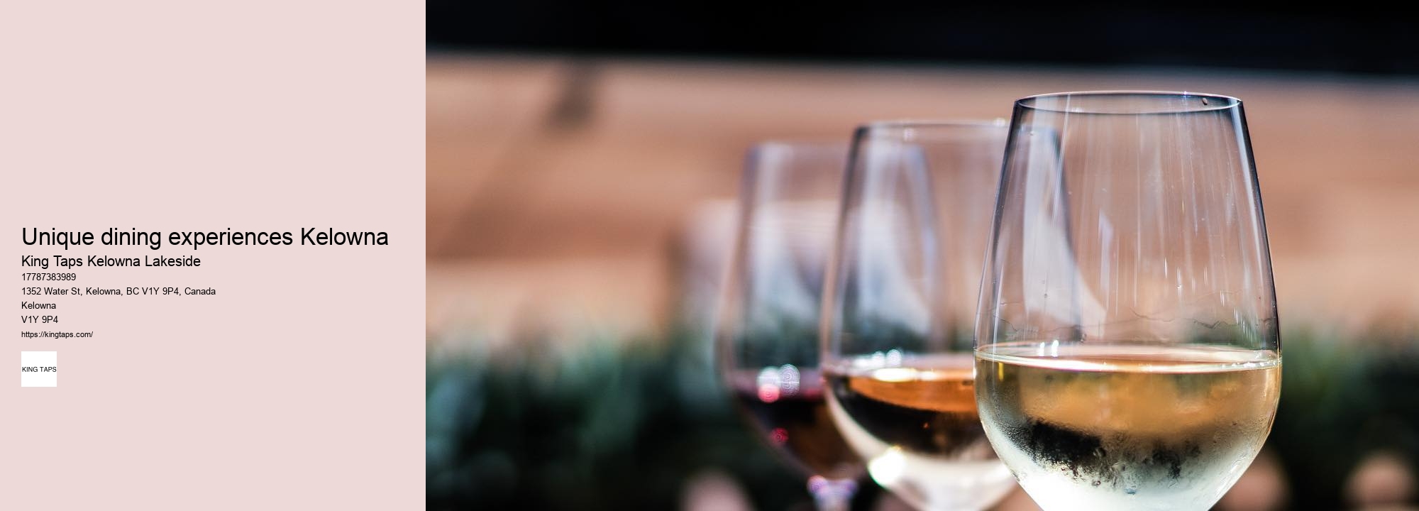 Family dinner spots Kelowna