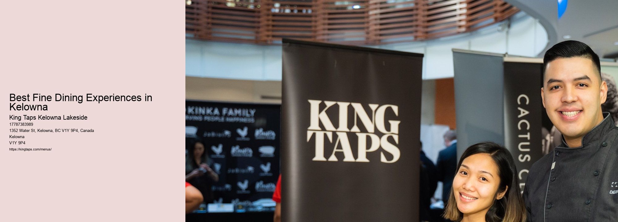 Best Fine Dining Experiences in Kelowna