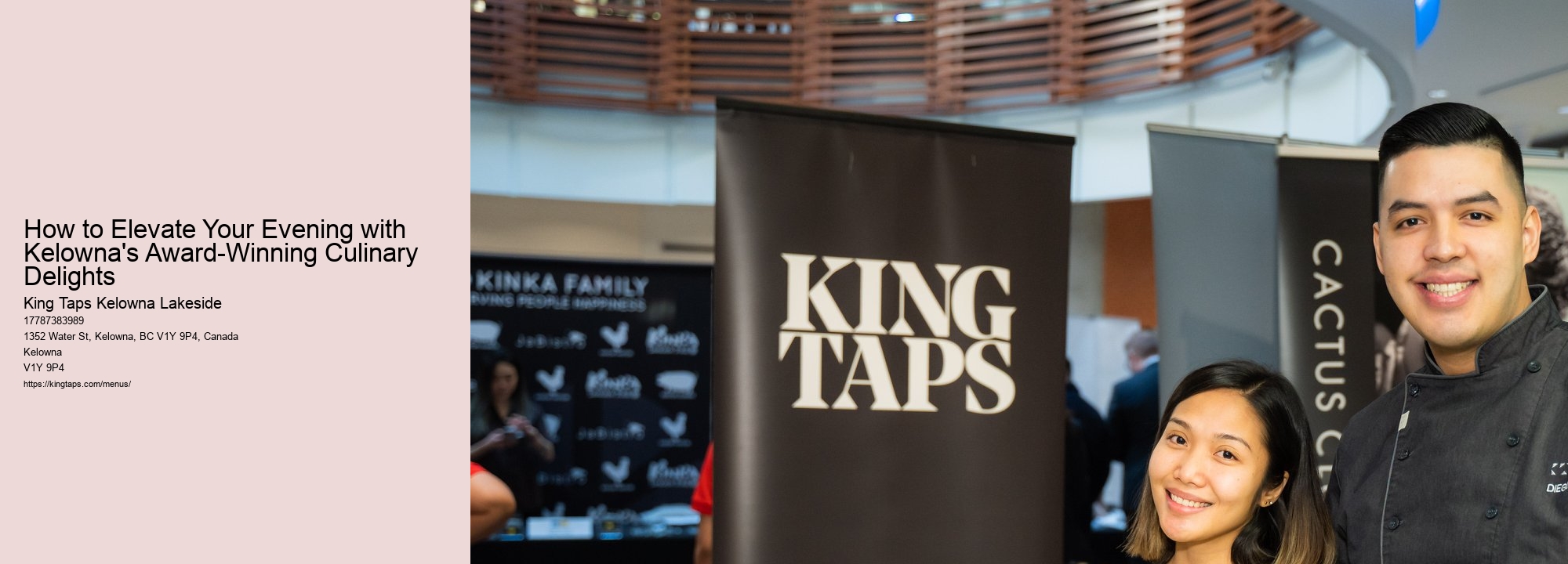 How to Elevate Your Evening with Kelowna's Award-Winning Culinary Delights