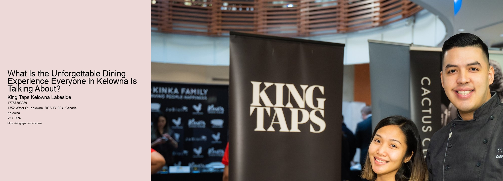 What Is the Unforgettable Dining Experience Everyone in Kelowna Is Talking About?