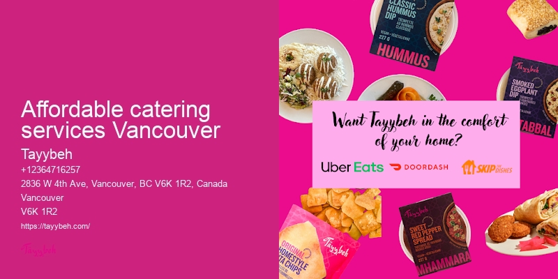 Catering menu ideas Vancouver