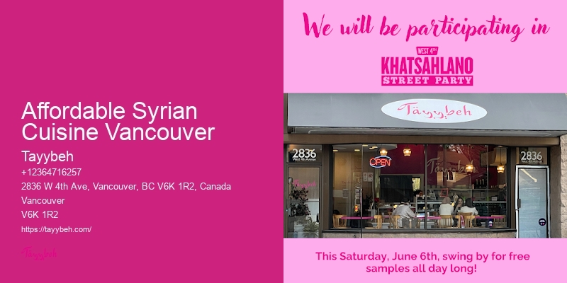Top Rated Syrian Food Vancouver