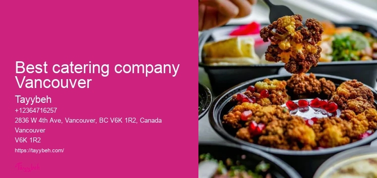 Top-rated catering companies Vancouver