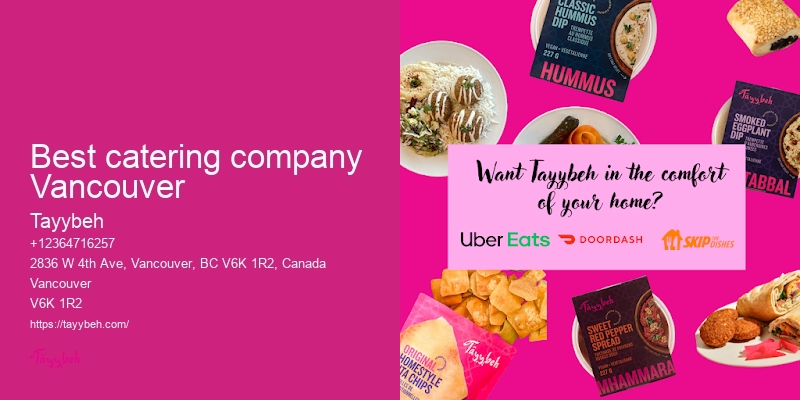 Catering for weddings and events Vancouver