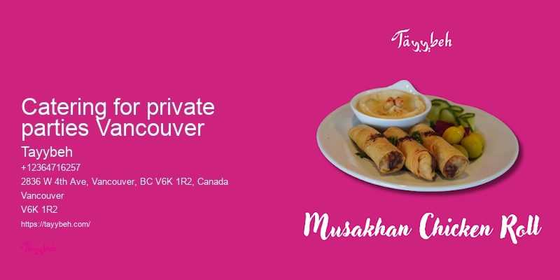 Event catering packages Vancouver