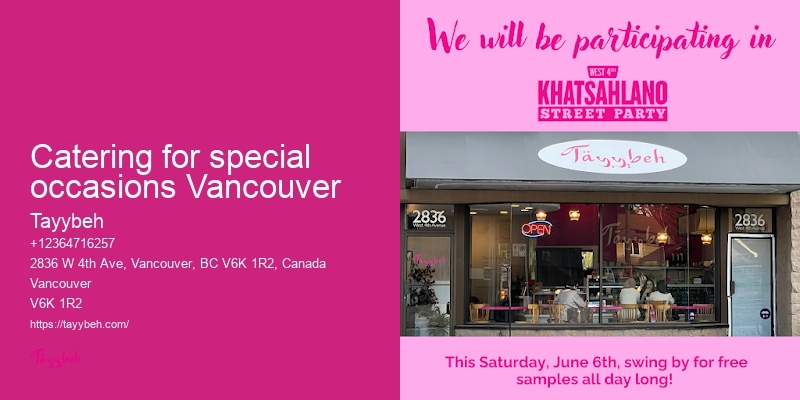 Event catering packages Vancouver