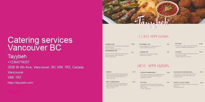 Syrian Appetizers Vancouver