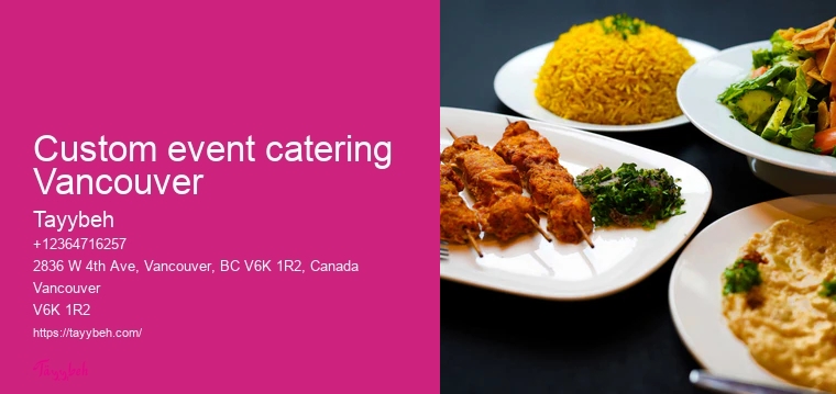 Vancouver upscale catering services