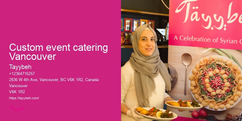 Plated Syrian Meals for Weddings Vancouver