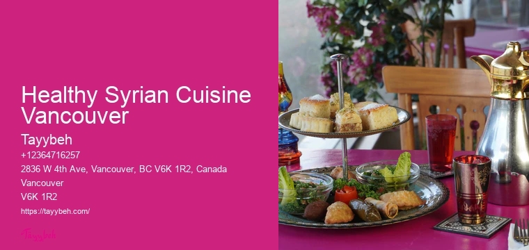 Syrian Dinner Packages Vancouver