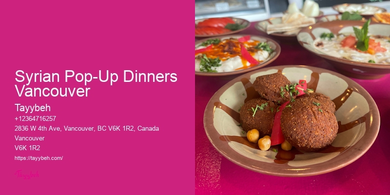 Syrian Catering for Parties Vancouver
