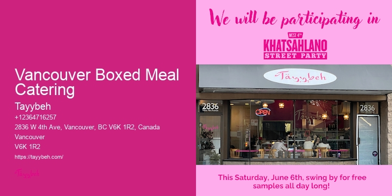 Vancouver catering menu customization