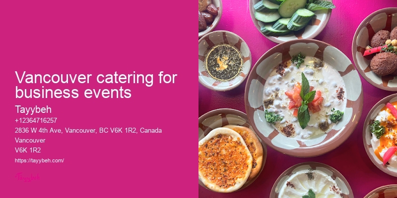 Syrian food catering services Vancouver
