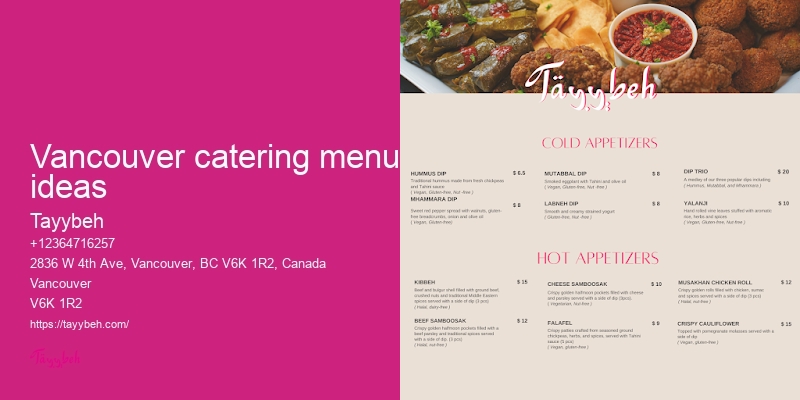 Catering for corporate functions Vancouver