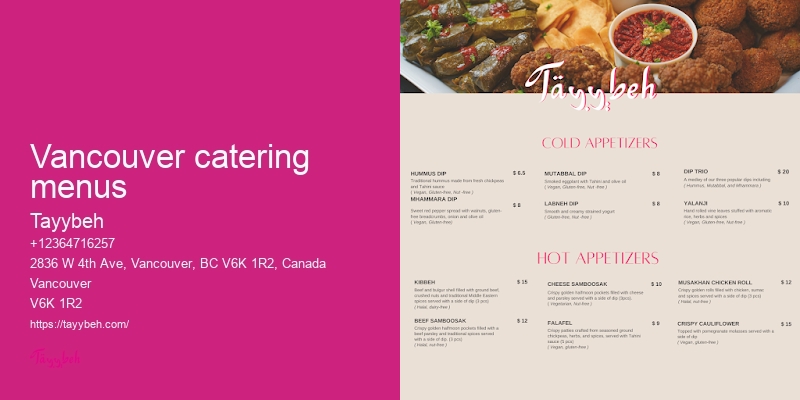 Best Syrian Caterers Vancouver