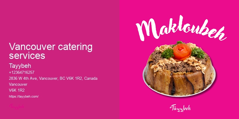 Syrian Food Catering for Weddings Vancouver