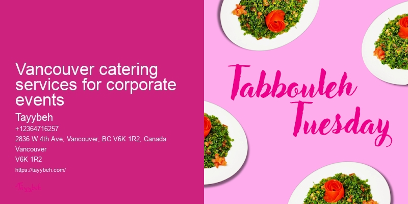 Corporate event catering Vancouver