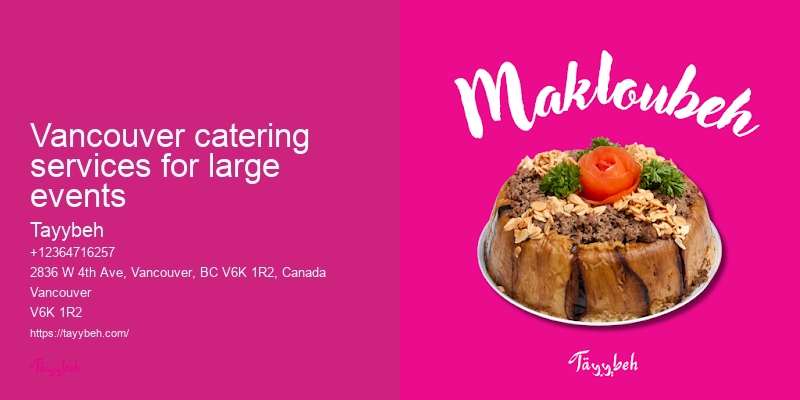 Vancouver exclusive catering services