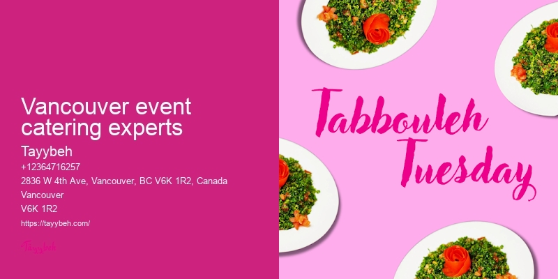 Gourmet food catering Vancouver